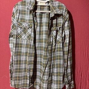 George Gray and Yellow Casual Button Down Shirt